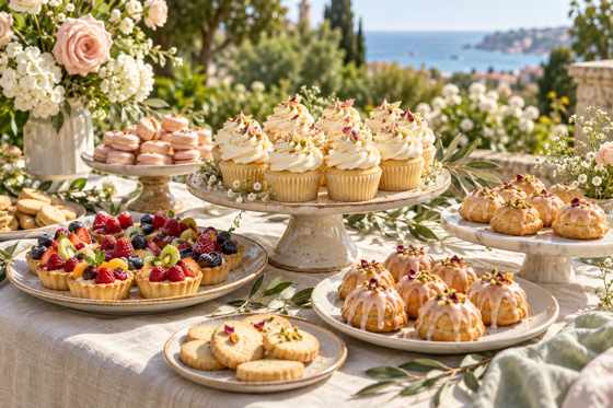 Butter Club celebration cakes and pastries on a garden table