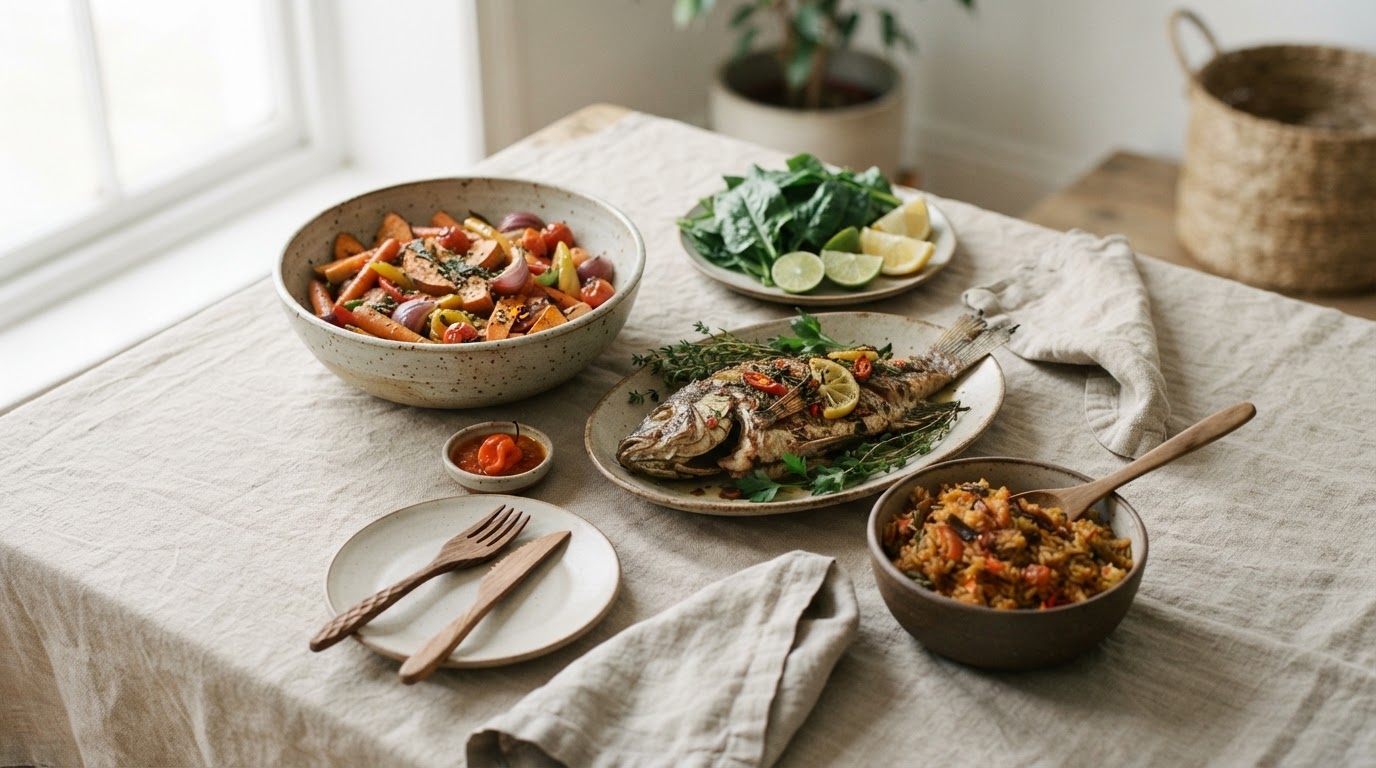 A thoughtfully prepared meal